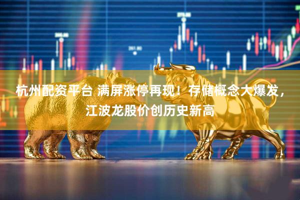 杭州配资平台 满屏涨停再现！存储概念大爆发，江波龙股价创历史新高